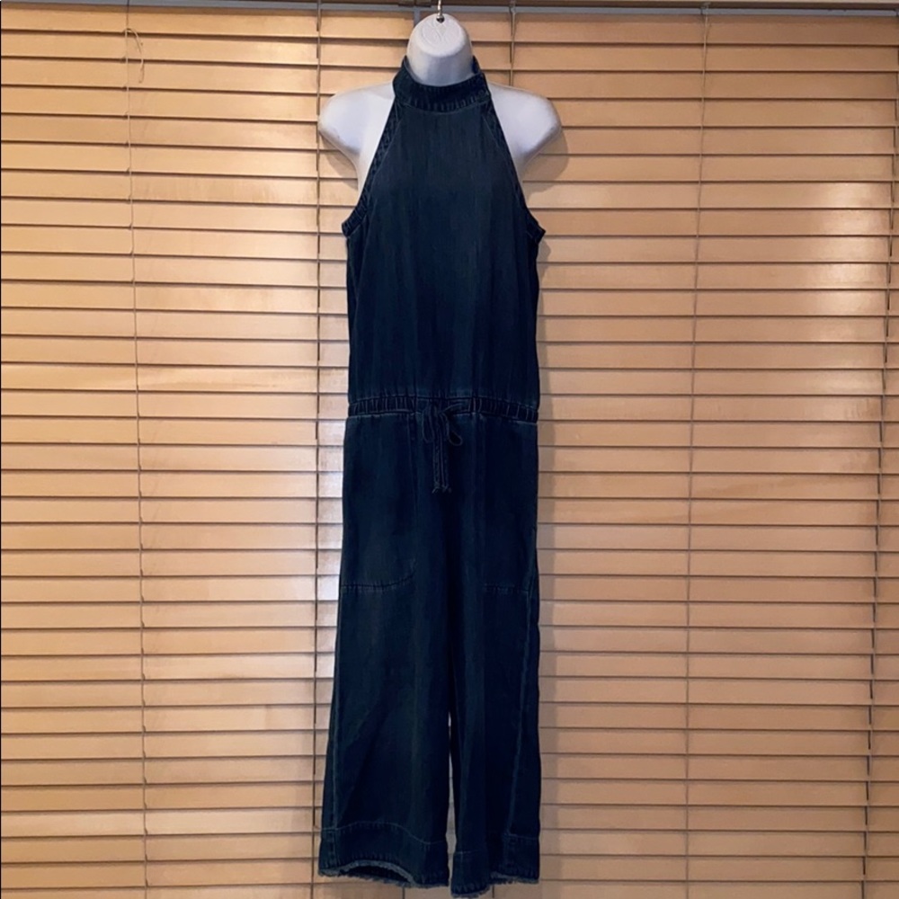 Cloth & Stone for Anthro Denim Ankle Jumpsuit - Picture 2 of 9